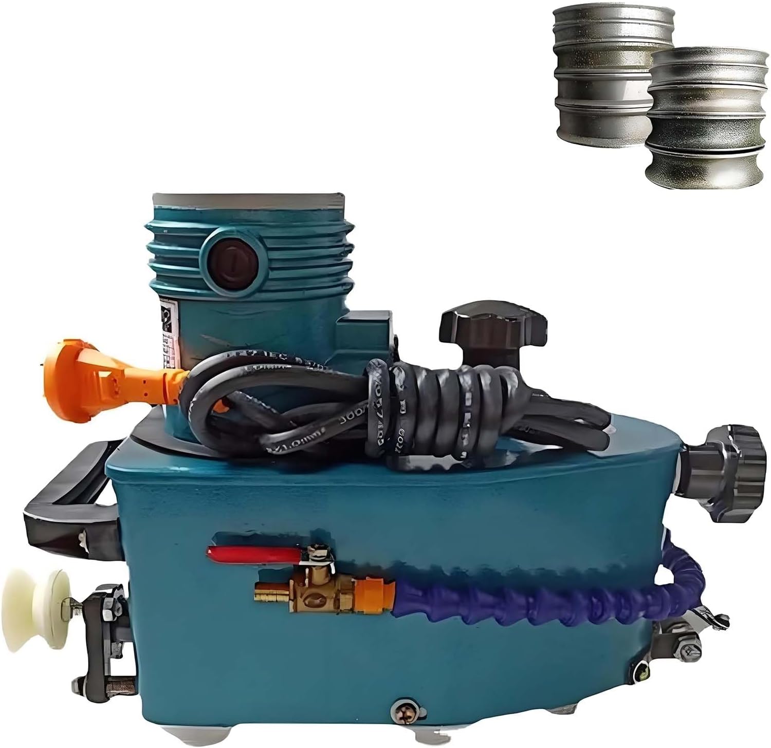 Glass Polishing Machine With 10 Diamond Wheels, 850W Electric Glass Edge Grinder, 8000R/Min for Beveling & Shaping, 110V/220V, Grinding1-3m/min, Ideal for Glass Shops & Crafts(Blue)