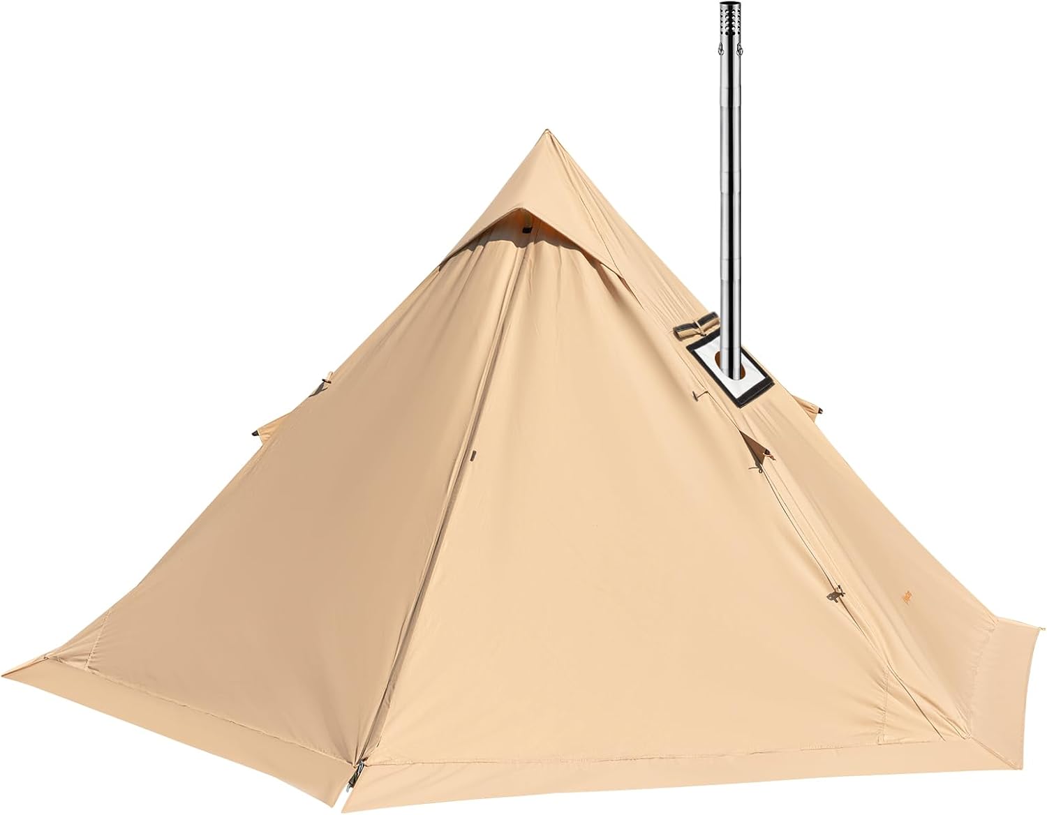 KingCamp Canvas Hot Tent, Lightweight Waterproof & Windproof 4 Season Teepee Hot Tents with Stove Jack for Outdoor Camping