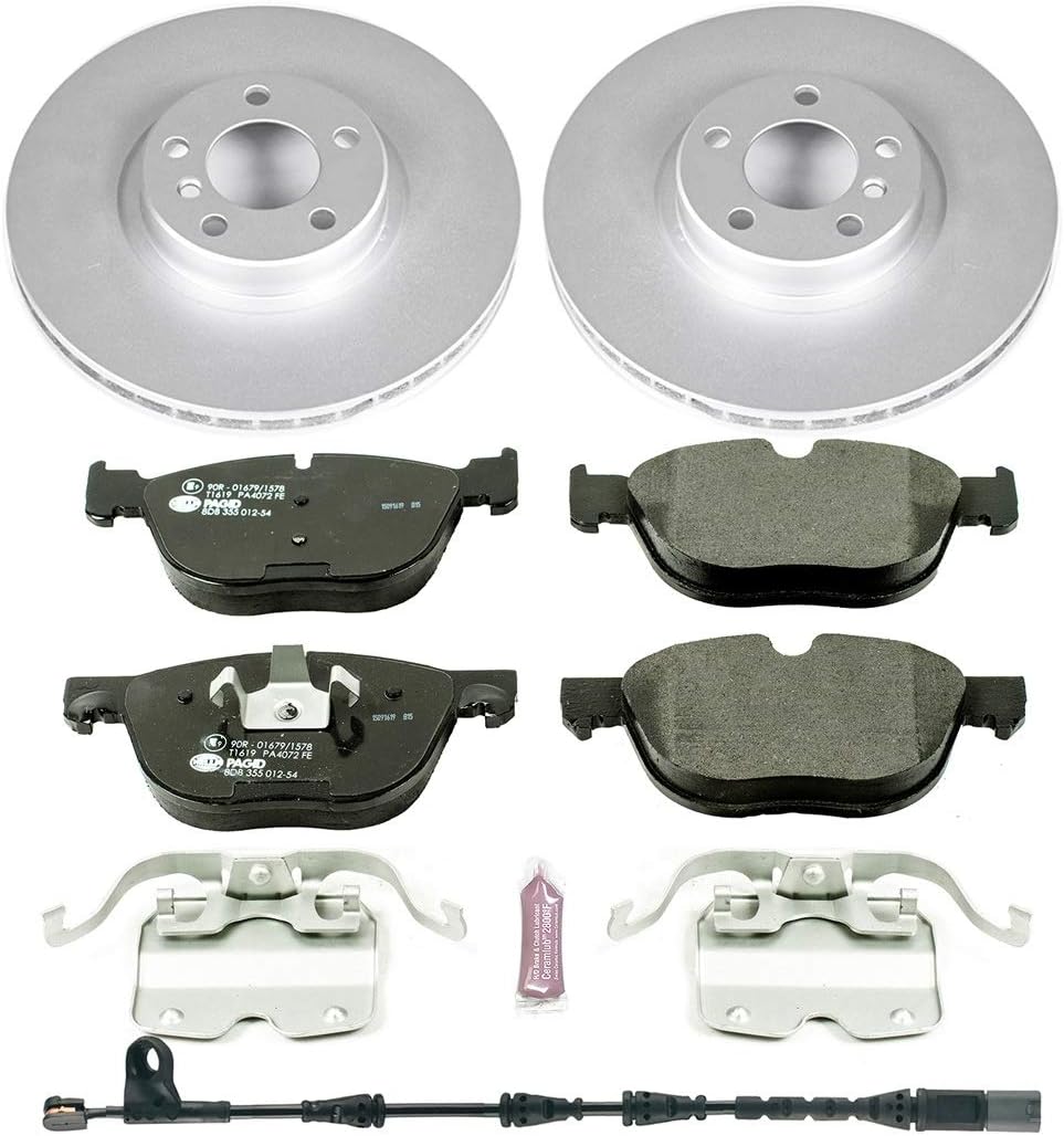 Power Stop ESK6061 Front Euro-Stop Brake Kit BMW and 1 Front Sensor Wire For BMW X5 2011-2013, BMW X5 2016-2018 [Model Specific]