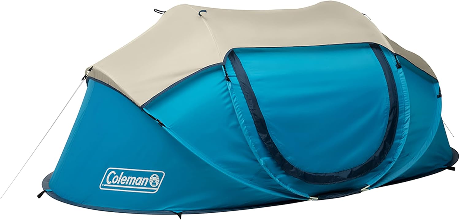 Coleman Pop-Up Instant Tent Sets Up in 10 Seconds, Portable & Lightweight 2/4 Person Weatherproof Camping Tent with Adjustable Rainfly