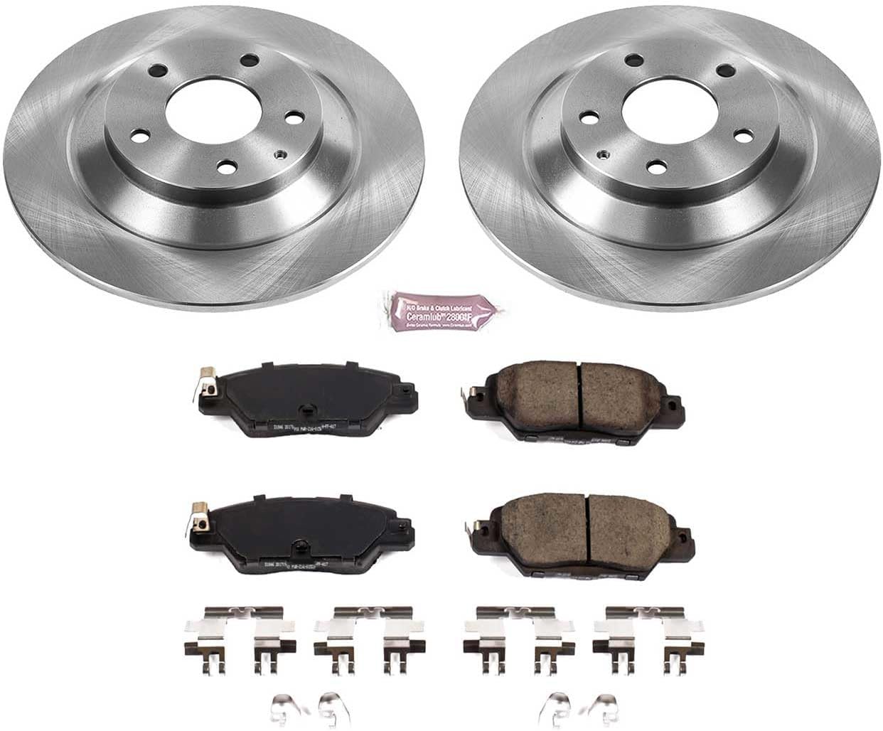 Power Stop KOE7516 Rear Autospecialty Replacement Brake Kit OE Replacement Brake Rotors and Ceramic Brake Pads For 2016 2017 2018 2019 2020 2021 2022 2023 Mazda CX-5