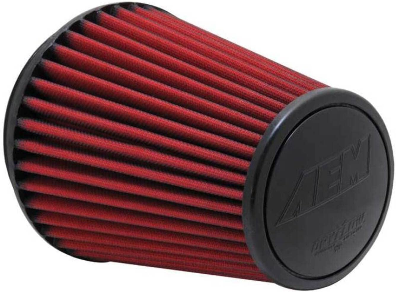 AEM 21-2100DK Universal DryFlow Clamp-On Air Filter: Round Tapered; 6 in (152 mm) Flange ID; 8.125 in (206 mm) Height; 7.5 in (191 mm) Base; 5.125 in (130 mm) Top