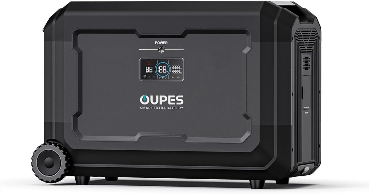 OUPES B5 Smart Extra Battery - 5040Wh LiFePO4 Expansion Battery for Mega 5 Portable Power Station, Scalable to 45.36kWh