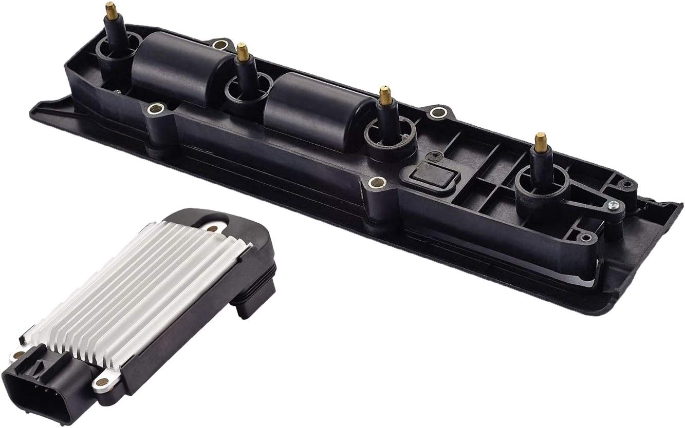 ENA Ignition Coil and Module Compatible with Chevrolet Cavalier Malibu Pontiac Grand Am Saturn Olds Alero 2.2L 2.4L