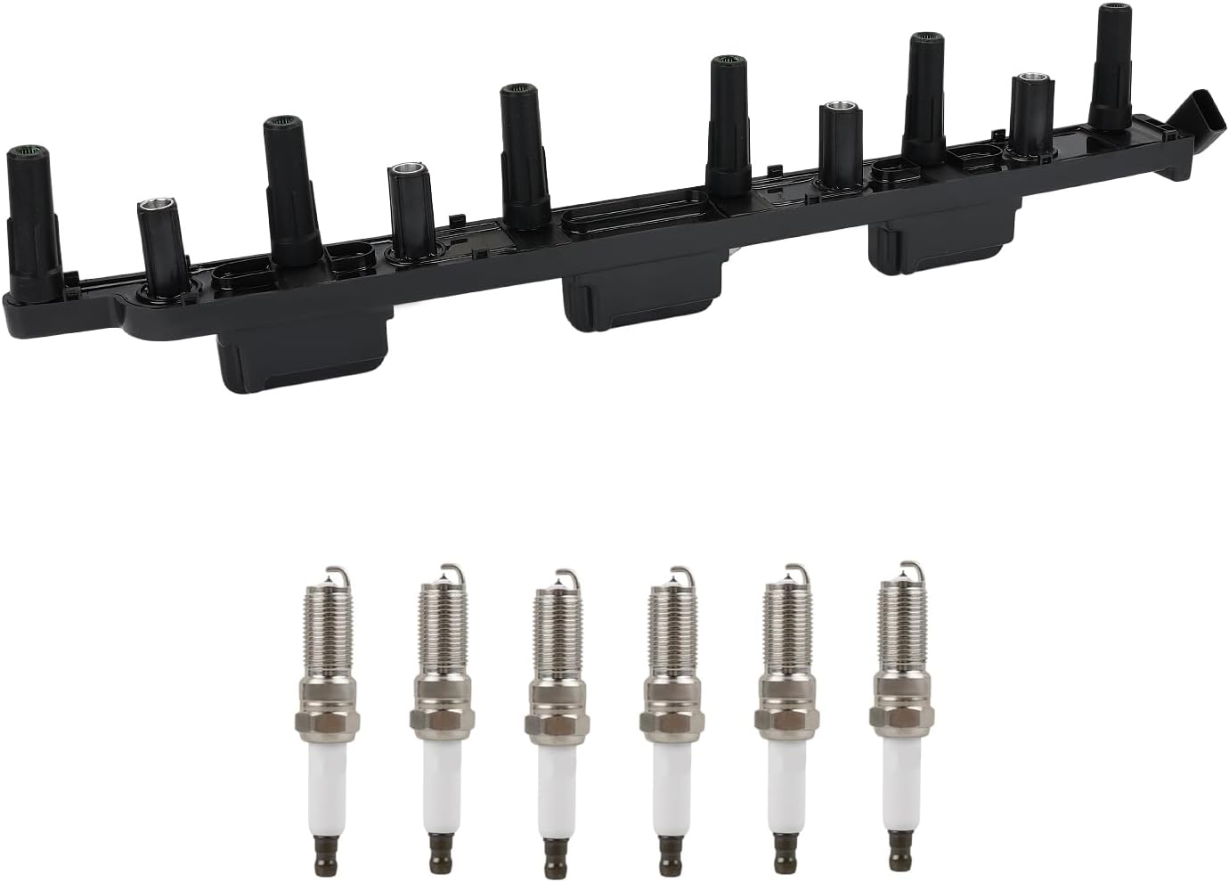 JDMON Ignition Coils Pack and Spark Plug Compatible with Jeep TJ 2000-2006, Cherokee XJ 2000-2001, Grand Cherokee WJ 2000-2004, Wrangler TJ 2000-2006 Replacement for UF-296 56041476AA
