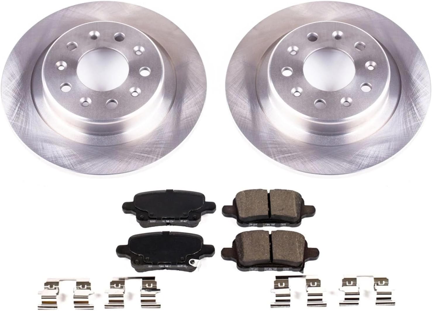 PowerStop Brake Kit For Buick LaCrosse 2019, Chevrolet Equinox 2018-2021, GMC Terrain 2021 [Model Specific] - Autospecialty Rear OE Disc Rotors & Ceramic Brake Pads Replacement, KOE7721