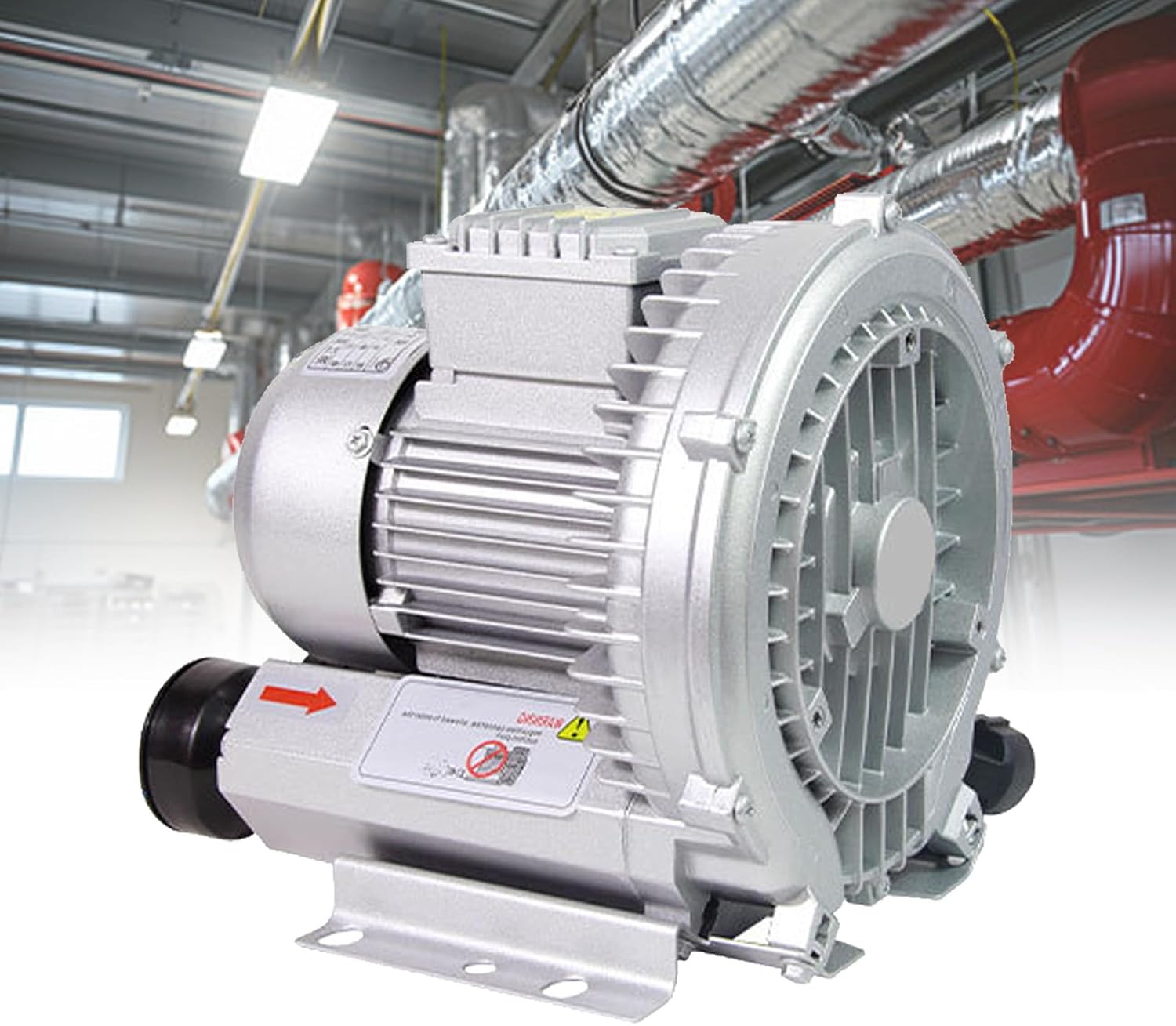Regenerative Vortex Blower 220V/380V, 350W Industrial Vacuum Pump for Efficient Factory & Basement Ventilation, Dust Removal & Air Circulation
