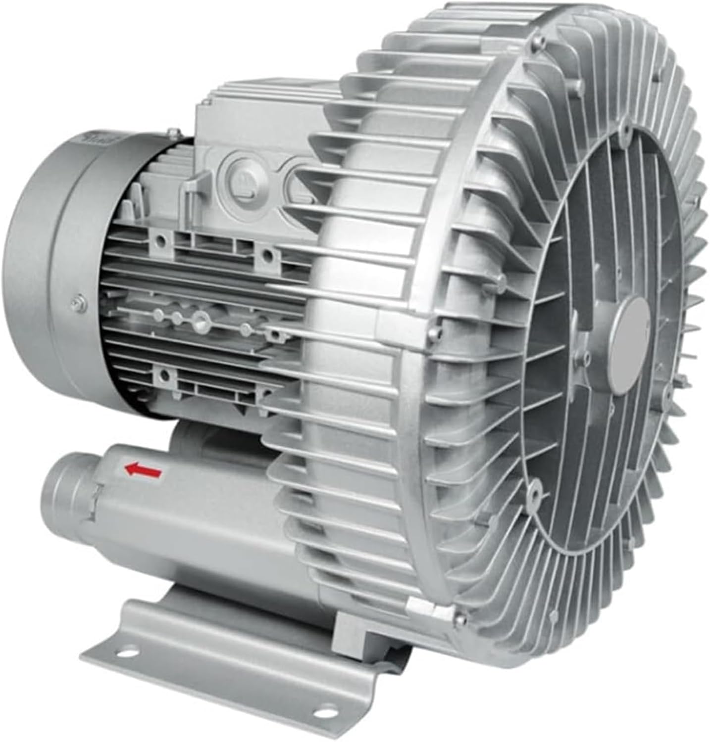 High Pressure 250W Aluminum Alloy Regenerative Blower - 110V 50Hz Single Phase Vortex Blower for Sewage Aeration & Fish Pond Centrifugal Air Pump (0.33HP)