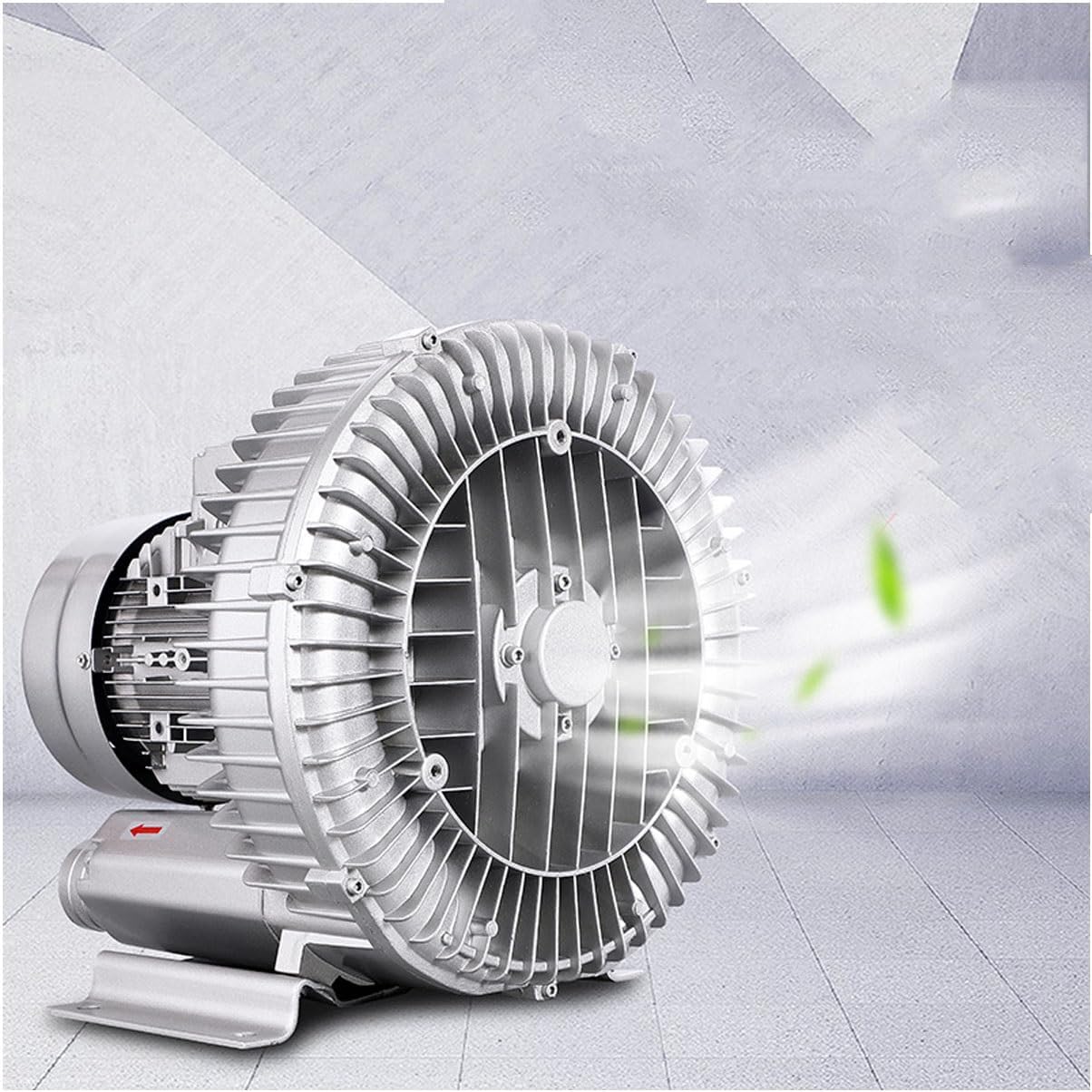 Regenerative Blower 110V 50Hz 0.47HP to 1.49HP Industrial Vortex Air Pump Oil-Free Low Noise For Vacuum & Pressure Applications Aeration Automation(350W/0.47HP)