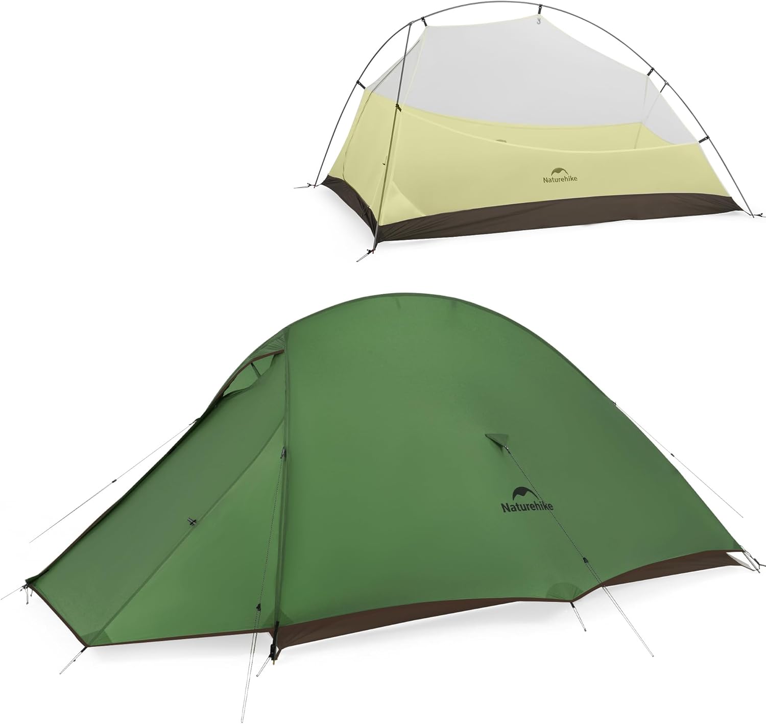 Naturehike Cloud-Up 2 Person Tent Lightweight Backpacking Tent with Footprint - Free Standing Ultralight Camping Hiking Backpack Tents Two Person Tent