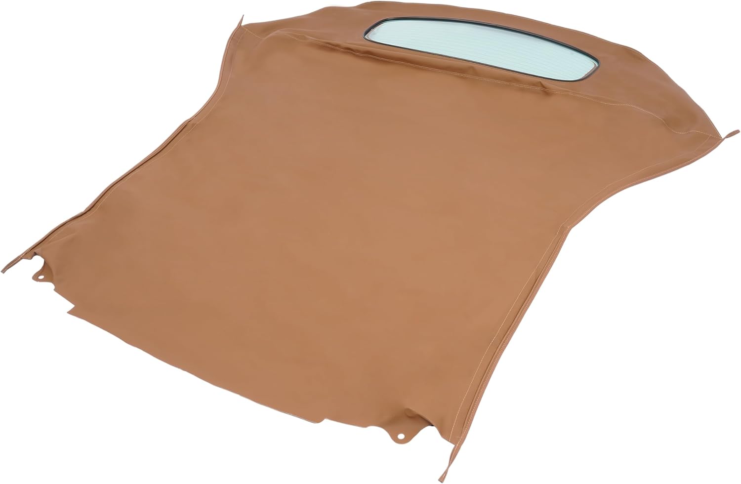 HECASA Convertible Soft Top Compatible with 2004-2009 Toyota Solara W/Heated Glass Window, Brown Cabrio Soft Roof Replacement Premium Grade Sailcloth Vinyl+Glass