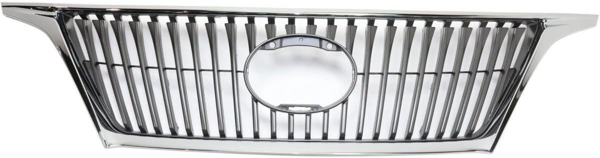 FITRITE AUTO PARTS New Front Grille For 2010-2012 Lexus RX350, Will Not Include Emblem, Dark Gray Bars With Chrome Frame, Made Of Plastic LX1200131 531010E041