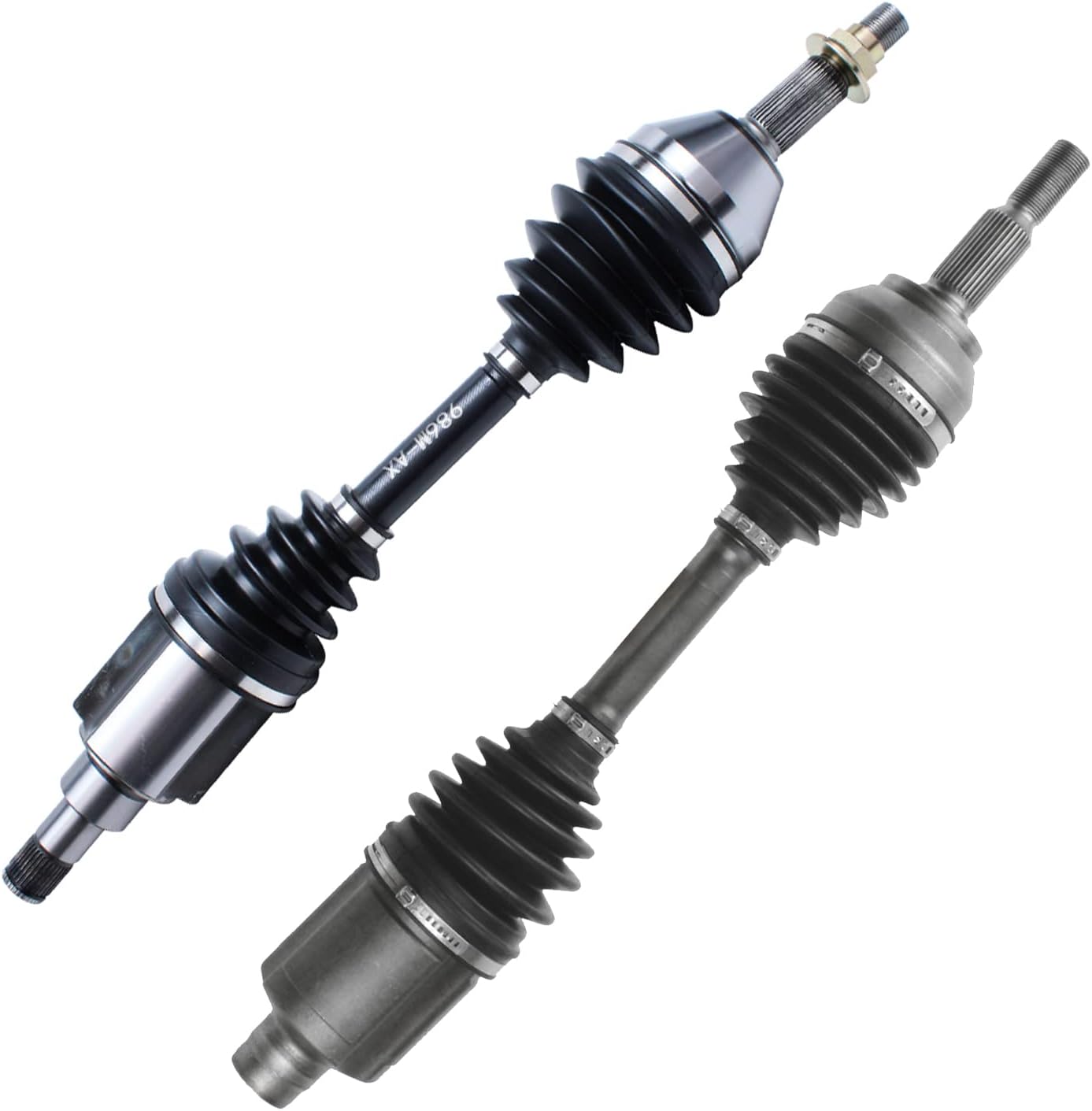 Detroit Axle - Front 2pc CV Axles for Chevrolet Cobalt Pontiac G5 G4 Pursuit Saturn Ion, 2 CV Axle Shafts Assembly Replacement