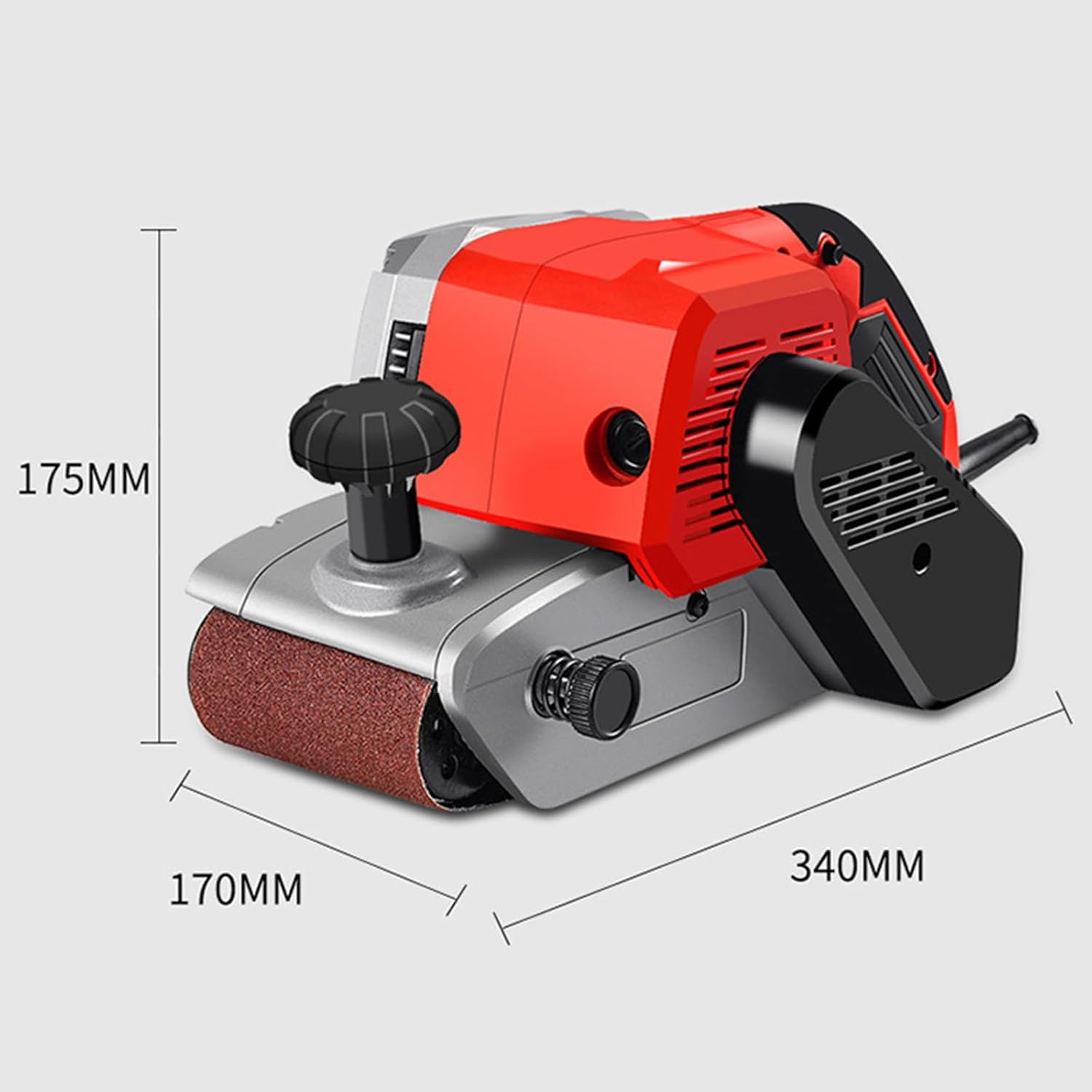 1480w Electric Belt Sanding Machine, Belt & Disc Sander, Built-in Dust Collector, Can Be Operated Upside Down, 500r/Min Speed, Wide and Long Grinding Surface