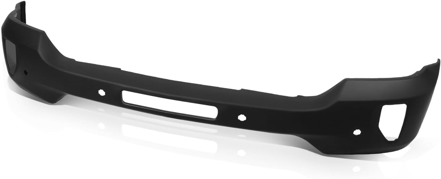Auto Dynasty Front Bumper Face Bar Compatible with 2016 2017 2018 Chevy Silverado 1500, 2019 Silverado 1500 LD, with Fog Light/Parking Sensor/Air Intake Cutouts, Matte Black Steel, GM1002863