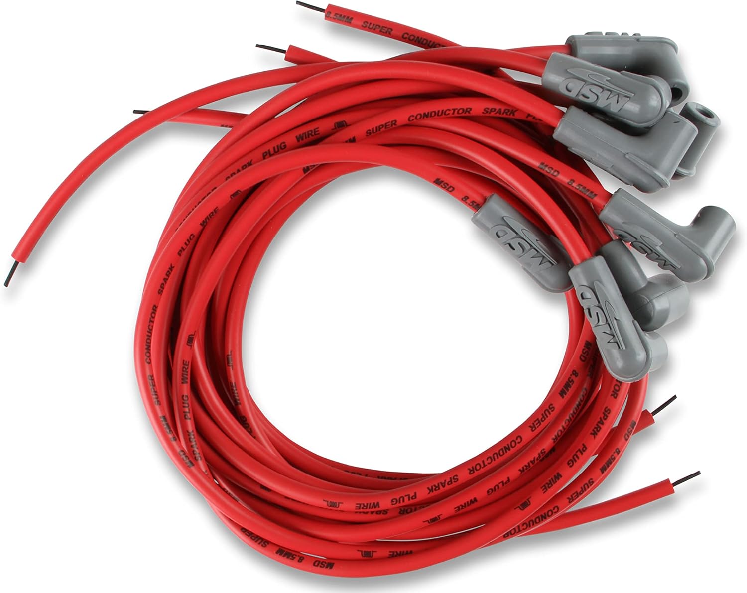 MSD 31239 Super Conductor Spark Plug Wire Set 8 Cyl 90°: Plug, Socket/HEI Cap