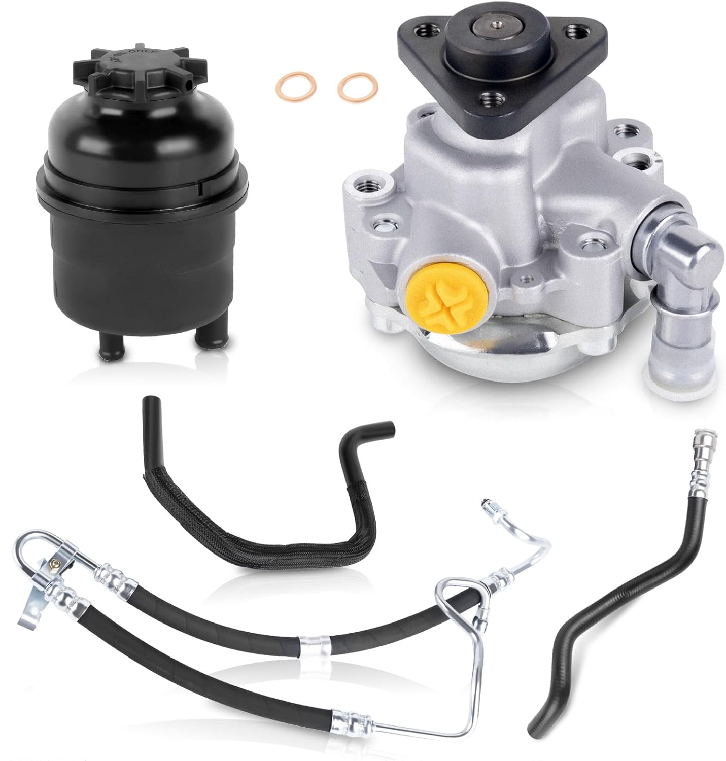 Power Steering Pump Kit Compatible with BMW E46 325Ci 325i 330Ci 330i 2000-2005 Replace 32416760036, 553-58945, 553-59076, 32416750423, 32416760034