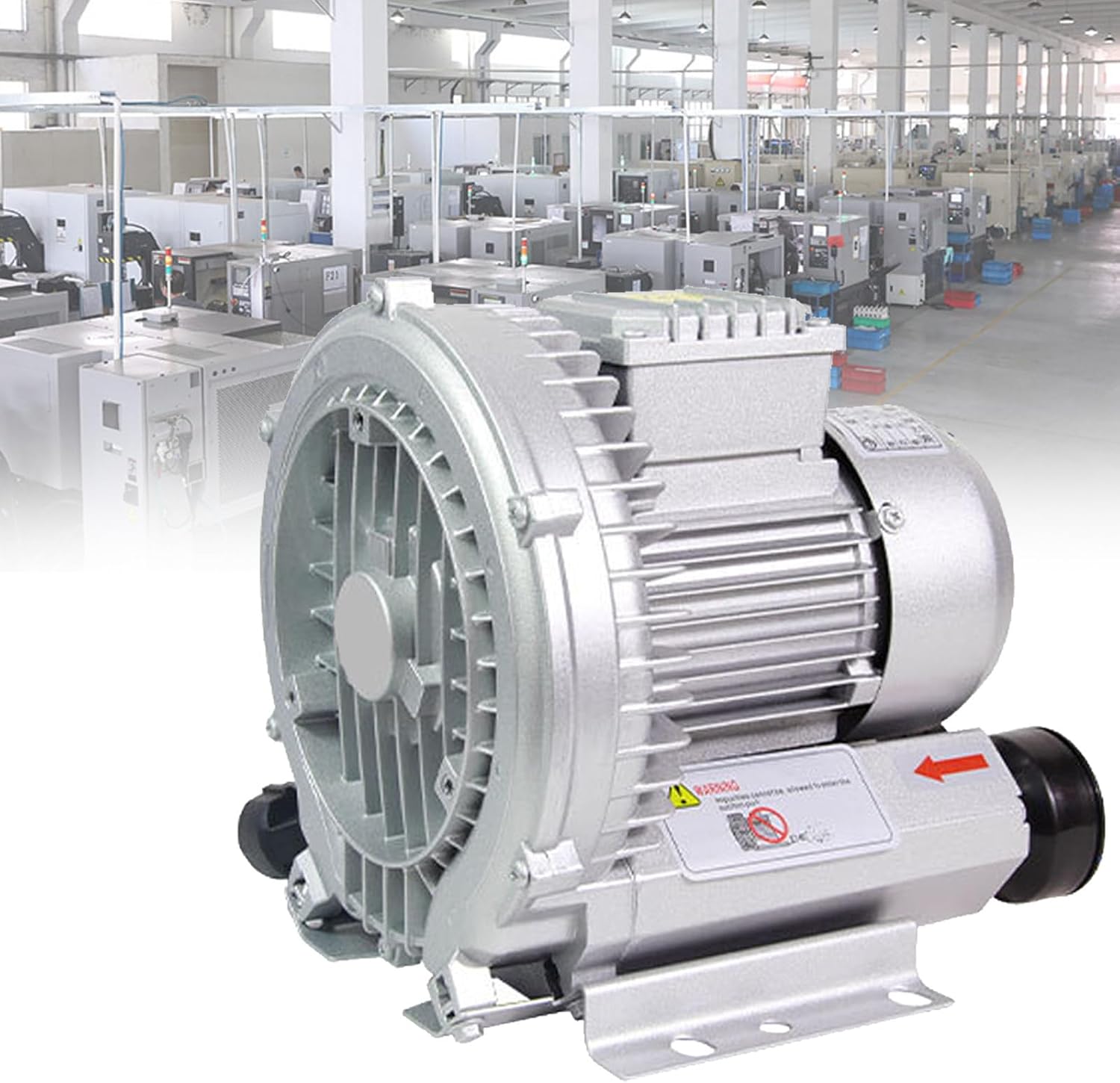 Industrial Air Blower & Extractor, 250W Vortex Centrifugal Vacuum Pump, 220V/380V Workshop Exhaust Regenerative Blower for Commercial Use
