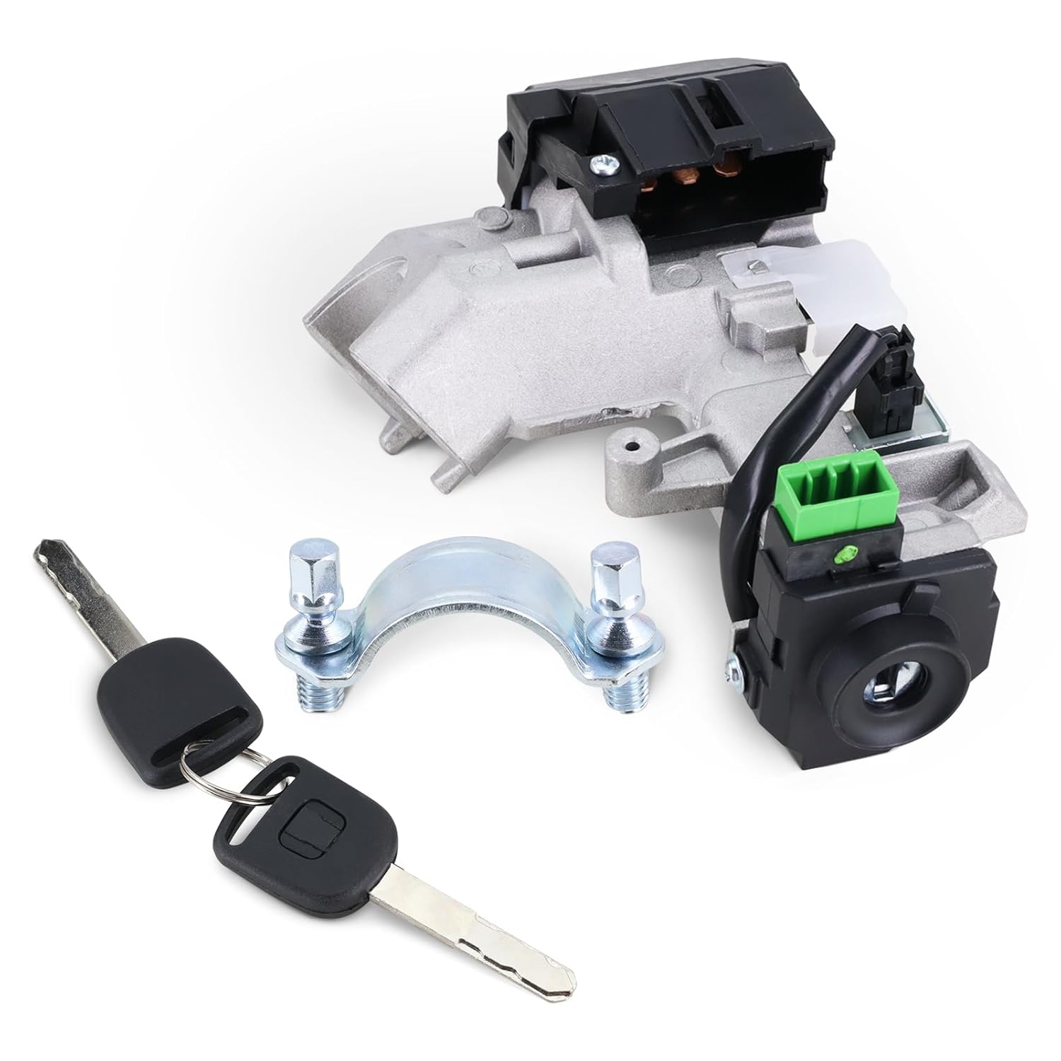 35100-S5A-A82 Ignition Switch Lock Cylinder Assembly with 2 Chip Remote Keys Compatible with Honda Civic 2001 2002 2003 2004 2005 1.7L L4, Honda Civic 2003 2004 2005 Hybrid 1.3L L4