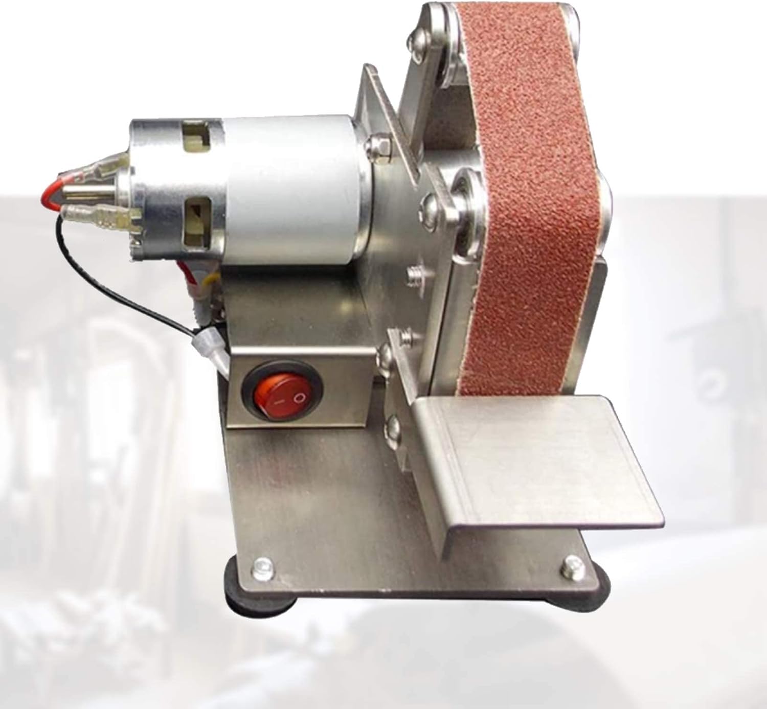 DIY Mini Belt Sander, Electric Angle Grinder Adapter, 7-Speed Speed Regulation, 4000-9000rpm, Easy Assembling Grinder Bearing, Professional Polishing Tool for Rust, 15-25mm Belt-Type25