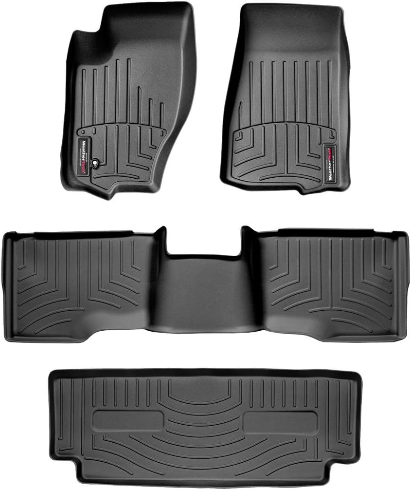 Weathertech Custom Fit FloorLiners for Jeep Commander - Full Set (44013-1-2-3), Black