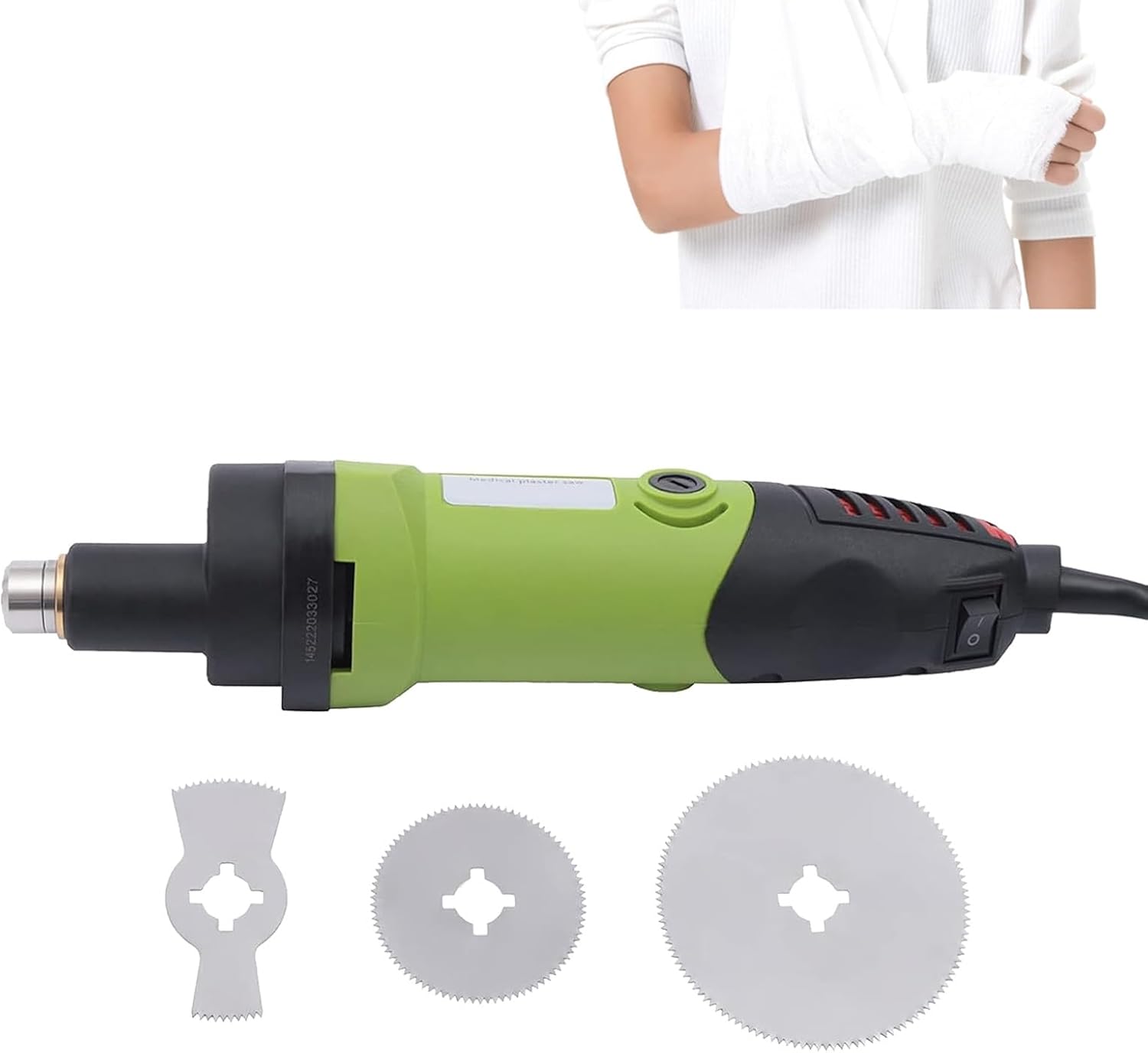 Electric Medical Plaster Cutter, Orthopedic Instruments Plaster Saw, Aluminum Alloy Orthopedic Cutting Saw with 3 Different Blades, Plaster Removal Tool