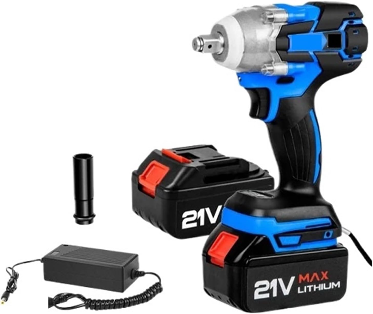Impact Driver Impact Wrench 21V Electric Cordless Torque Wrench Brushless Socket Li-ion Battery Household Repair Power Tool(21v320nmset2)