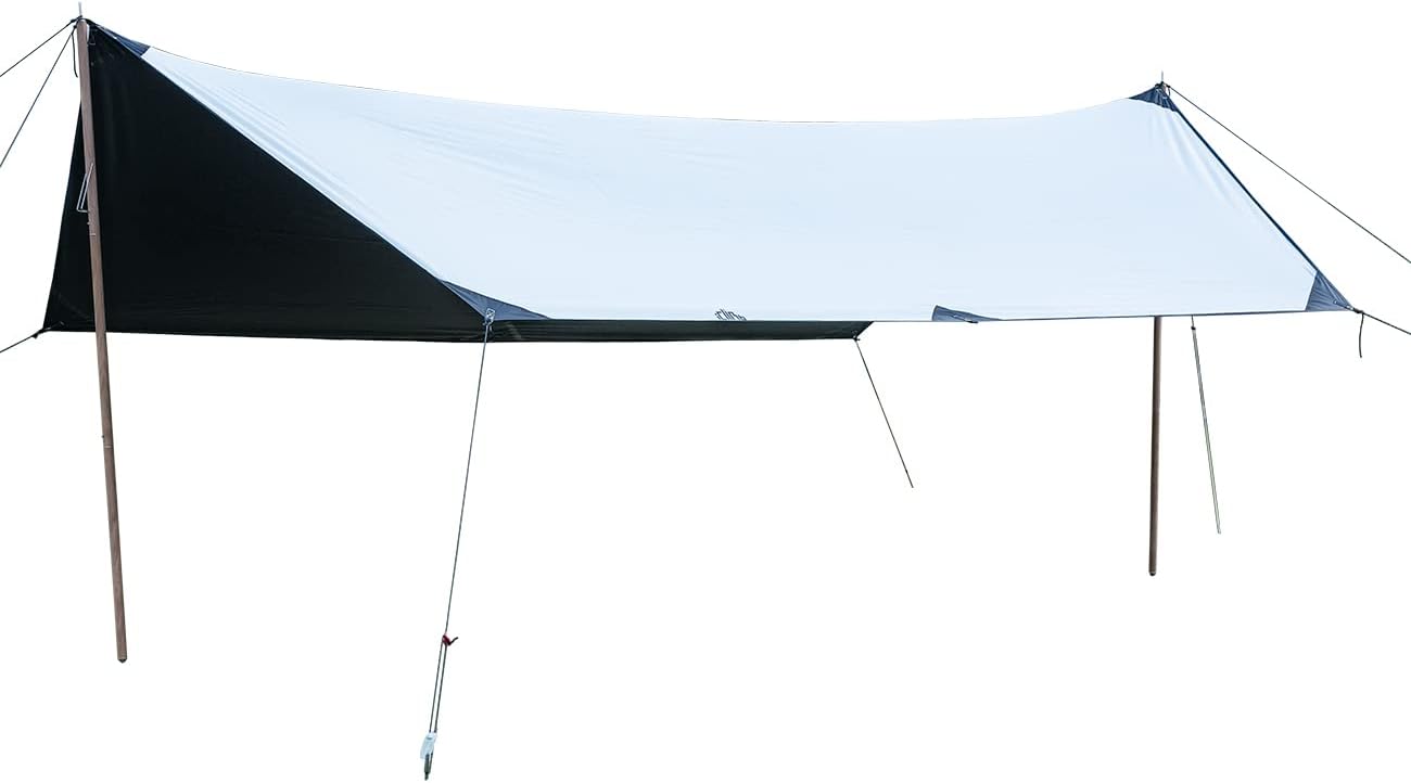 iClimb Waterproof Sun Shield Tarp UPF 50+ for Tent Hammock Camping Backyard Party (Tarp 14'4