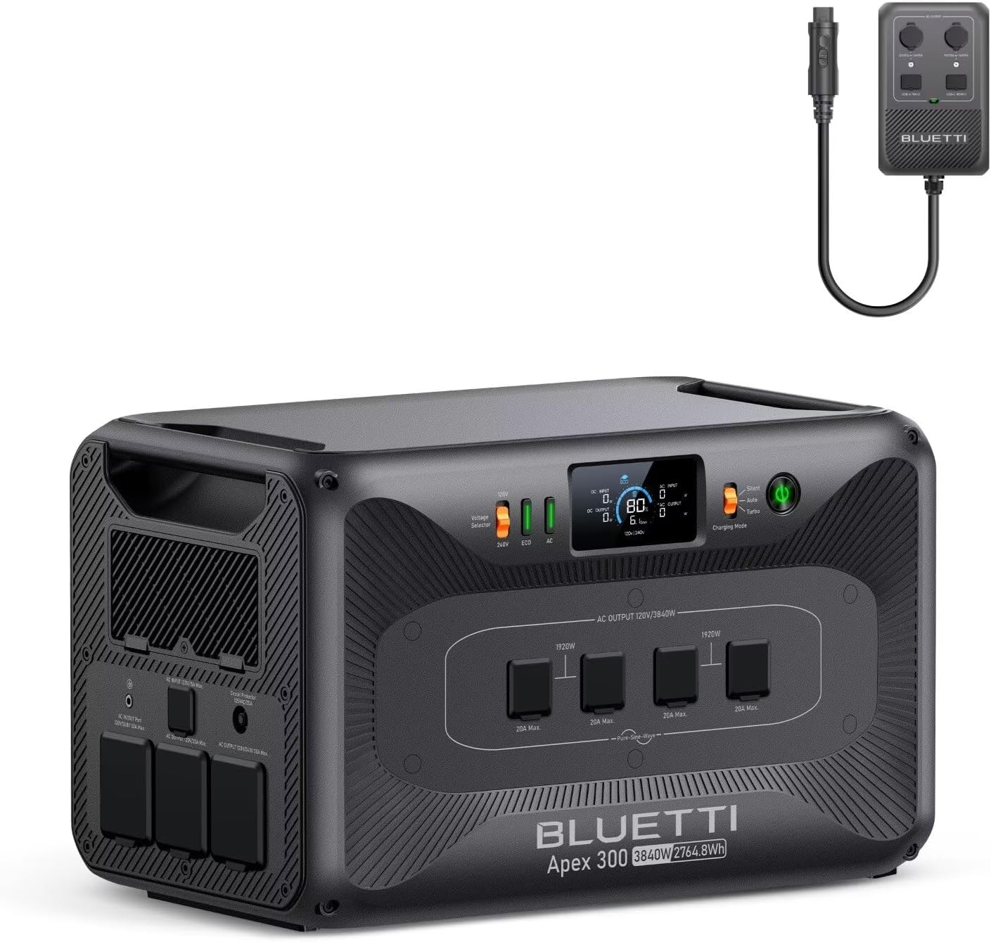 BLUETTI Apex 300 Portable Power Station (2025 New) with Hub D1, 2764.8Wh LFP Battery Backup with 6 3840W AC Outlets (7680W Surge), RV-Optimized DC Ports (50A Anderson), Ideal for Camping and RV Life