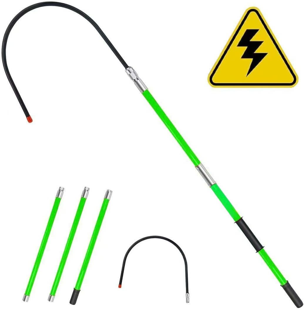 High Voltage Insulated Rescue Hook, Telescopic, 10kV/35kV Anti-Electrocution Tool for Electricians and Fire Rescue