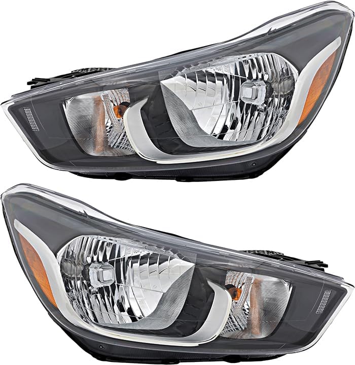 JP Auto Compatible with Chevrolet Chevy Spark Headlights Lamps Set 2016 2017 2018 2019 2020 2021 Halogen Driver and Passenger Side