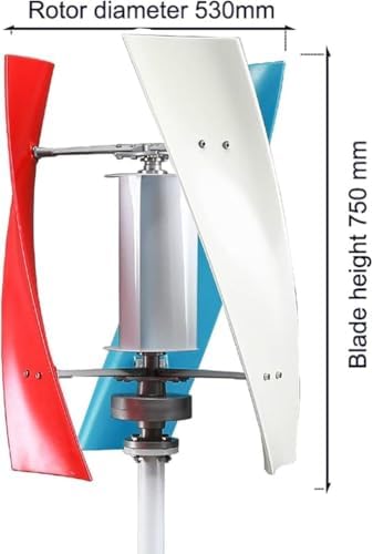 10000W Vertical Wind Turbine Generator 12V/24V/48V - 3 Blades & Controller for Efficient Energy, Perfect for Boats, Homes, Gazebos, and Chalets.