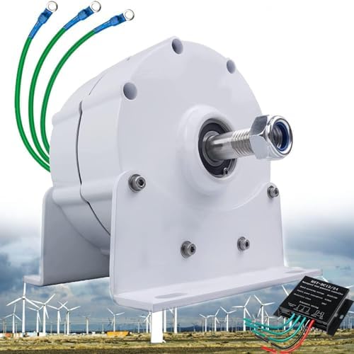 12V Gearless Permanent Magnet Generator - 8000W to 12000W Small Alternator for Wind & Water Turbines, Low RPM 600R/Min, Perfect for Renewable Energy Solutions & Off-Grid Systems