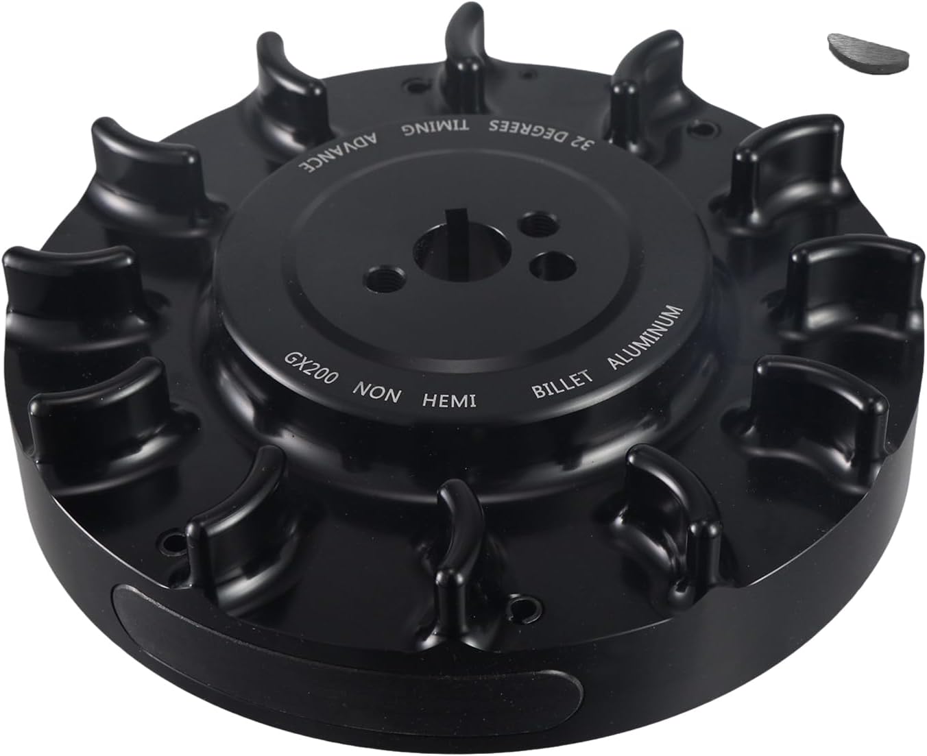Speedway Billet Aluminum Flywheel For Predator 196cc, 212cc NonHemi Cast,For Honda GX160 GX200,Advance timing of approximately 32 Degrees BLACK Minibike Performance Parts