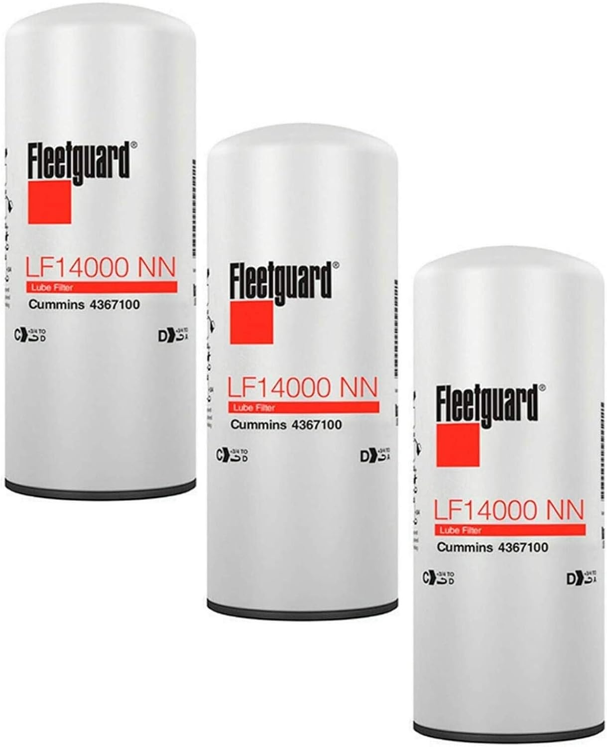Fleetguard LF14000NN (Upgrade of LF9080) Oil Filter (Pack of 3)