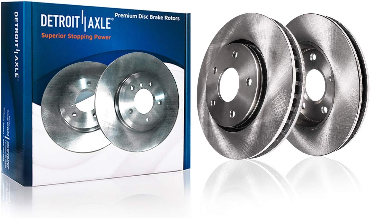 Detroit Axle - Front Brake Rotors for Ford 2005-2012 Escape, 2005-2011 Mazda Tribute Mercury Mariner, Disc Brake Rotors 2006 2007 2008 2009 2010 Replacement [11.92