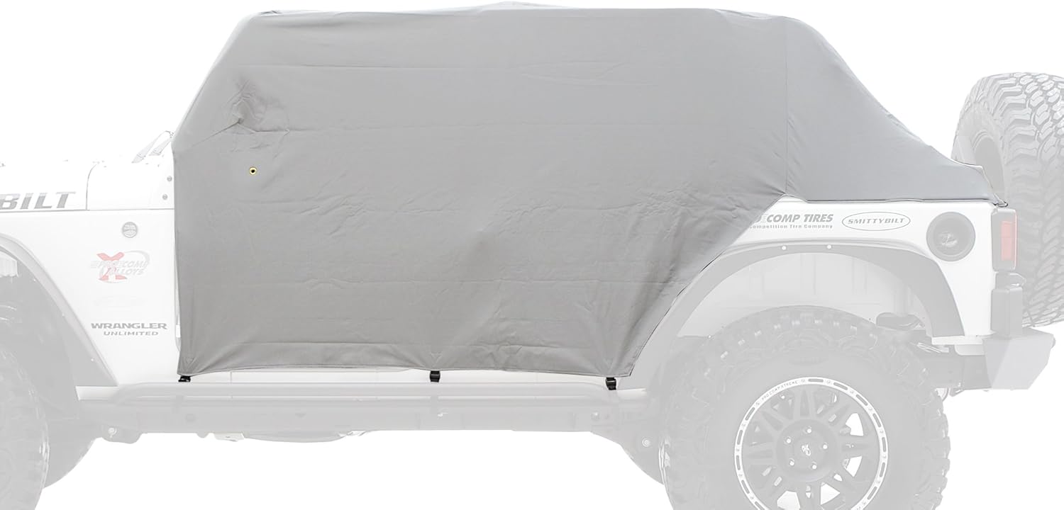 Smittybilt 1060 Gray Water-Resistant Cab Cover with Door Flap