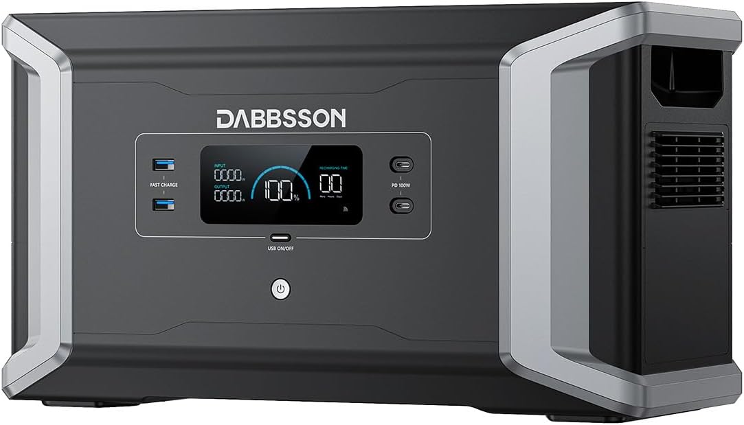 Dabbsson DBS2100B 2150Wh Expension Battery for Pro Series Portable Power Station(DBS1000Pro/DBS1400Pro/DBS2100Pro), with 2x18W USB A,2x100W USB C,1200W Max.Solar Input,Outdoor Home Power Backup