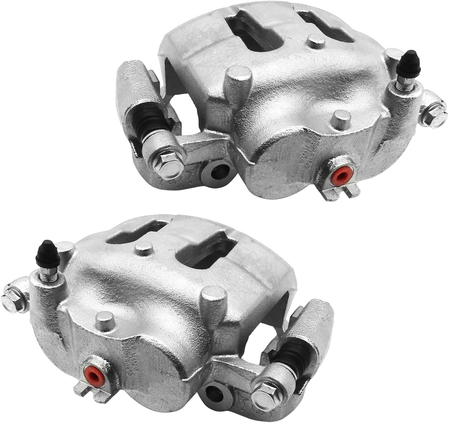 Front Disc Brake Calipers Assembly with Bracket Compatible with Select Nissan Models - Nissan Pickup 1995-1997, Frontier 1998-2004,D21 1992-1994 (4WD Only) | 19-B1673 19-B1672