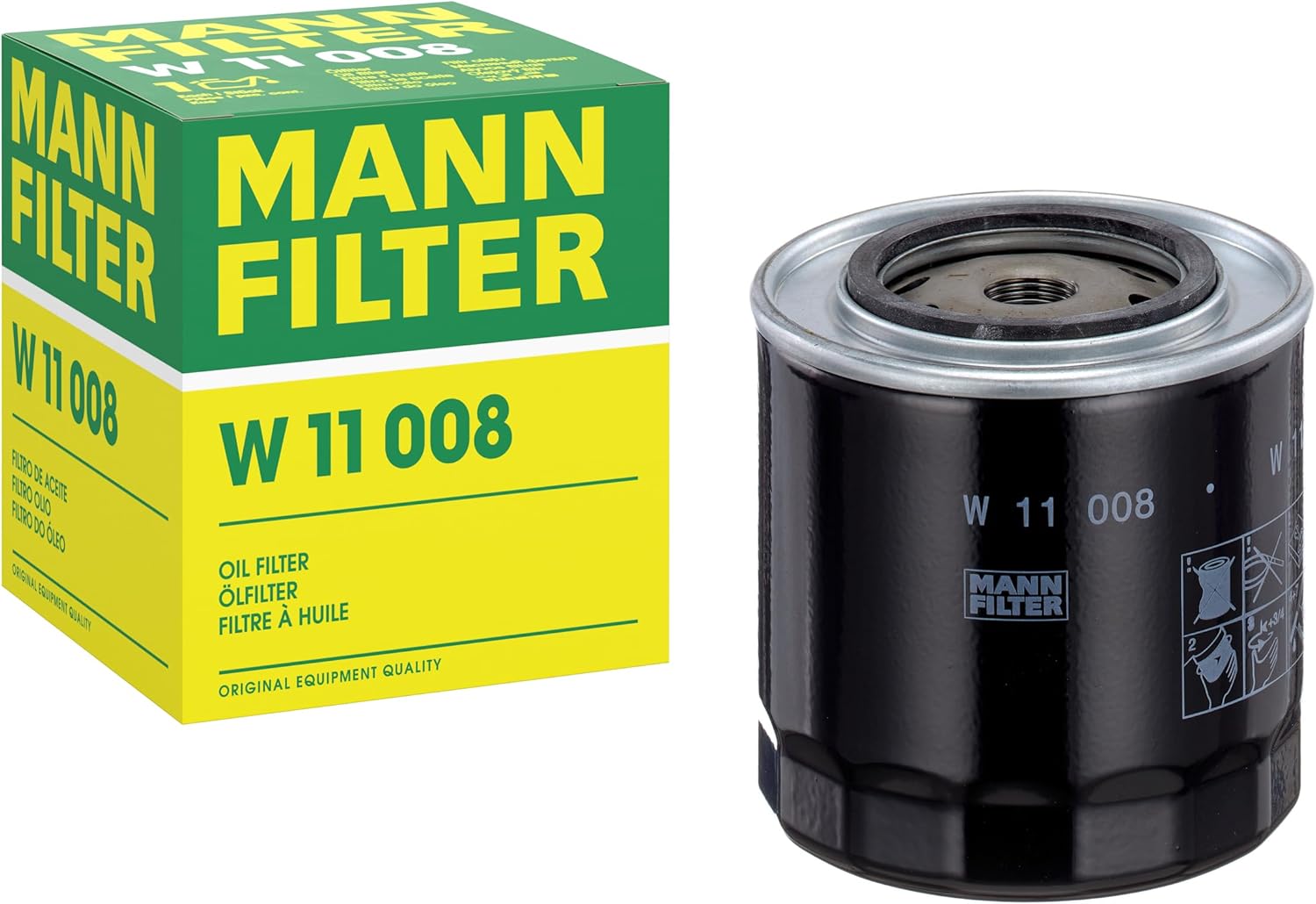 MANN-FILTER W 11 008 Oil Filter - For Cars and Commercial Vehicles