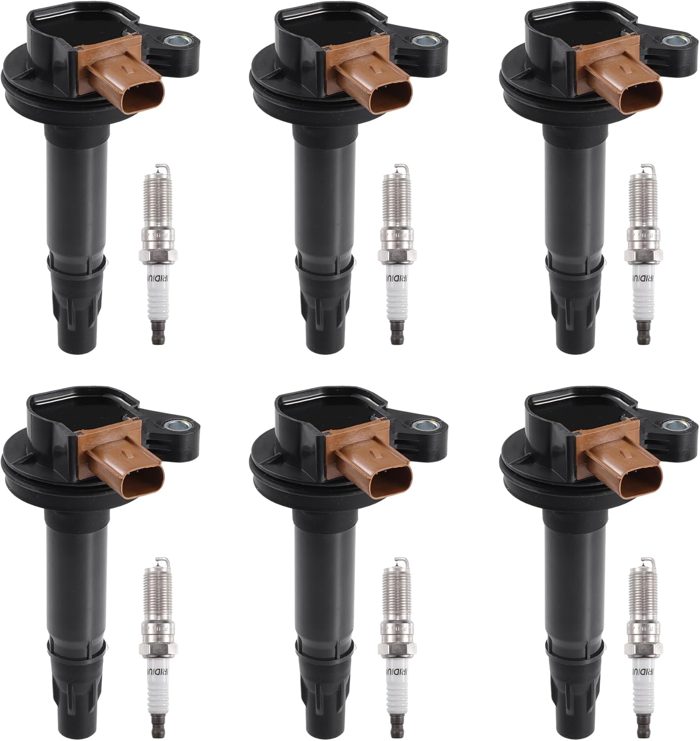 X AUTOHAUX 1 Set Ignition Coils Pack No.BL3Z-12029-C for Expedition V6 3.5L 2015-2017 Gray Metal
