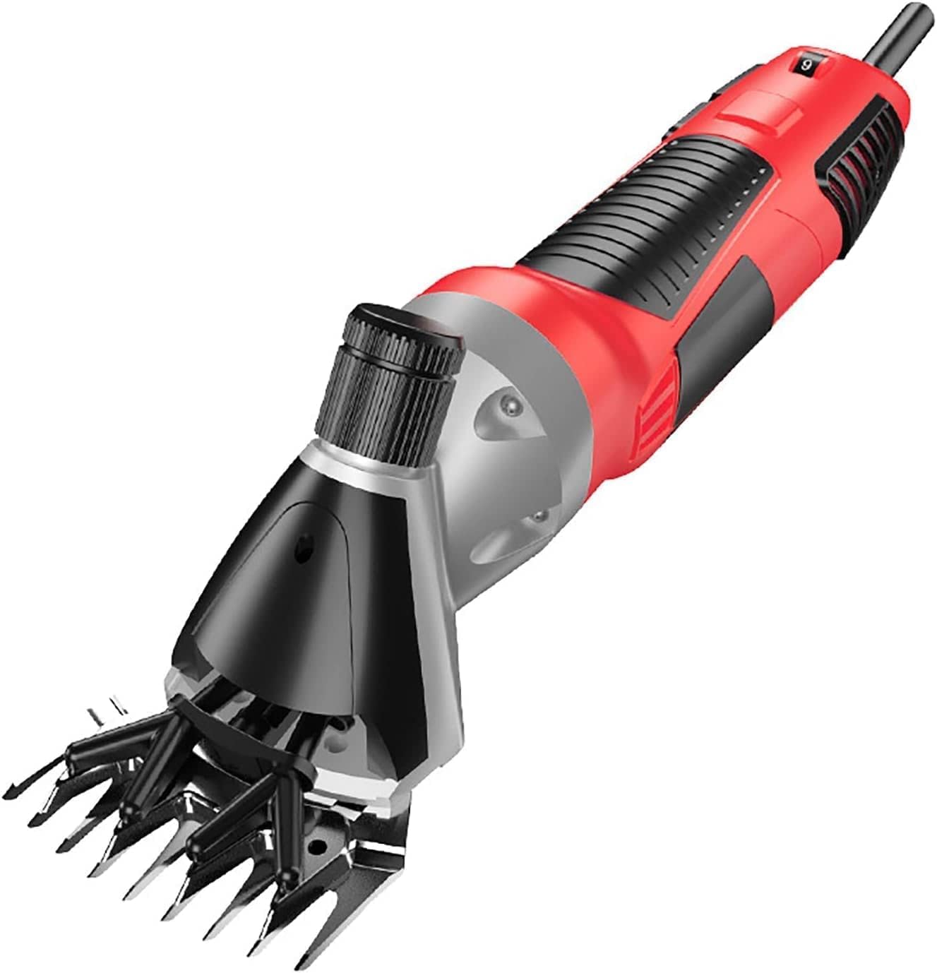 Electric Wool Shears,1000W Electric Fader 6 speeds US/UK/EU/JP Plug efficient Heat Dissipation for Shaving Sheep, Goats, Cows, Farm Livestock Fur, with Suitcase,9 Curved