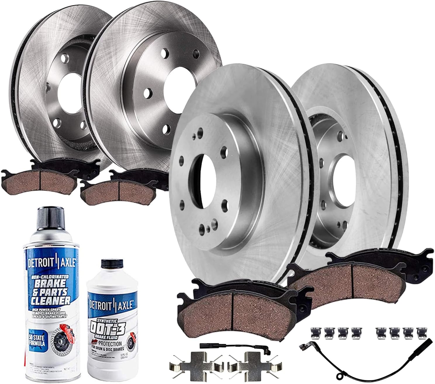 Detroit Axle - Brake Kit for Chevy GMC Silverado Sierra 1500 Tahoe Yukon XL Cadillac Escalade ESV Disc Brake Rotors Ceramic Brakes Pads Replacement : 13.50