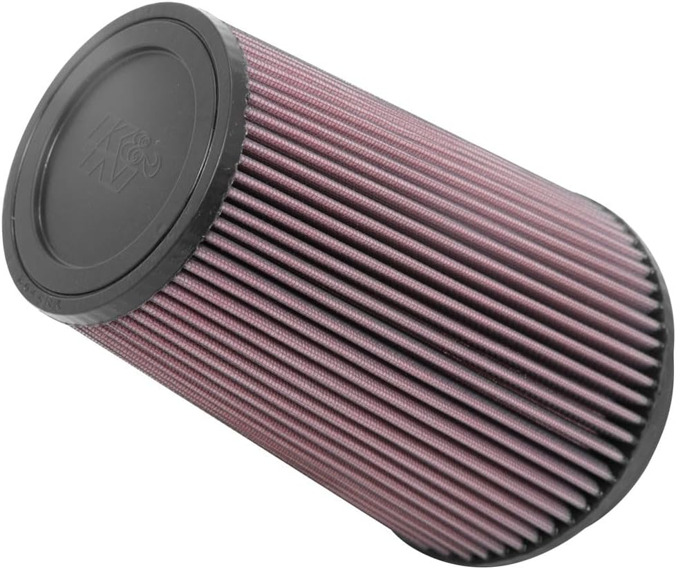 K&N High-Flow Original Lifetime Universal Clamp-On Air Filter: High Performance, Premium, Washable Flange Diameter: 5 In, Filter Height: 8.75 In, Flange Length: 1 In, Shape: Round Tapered, RU-2815