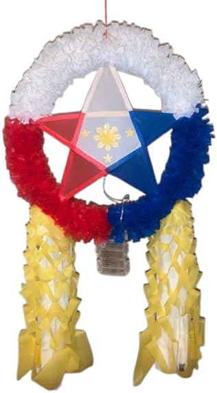 Philippines Colors Traditional Christmas Parol with Remote Controlled Lights