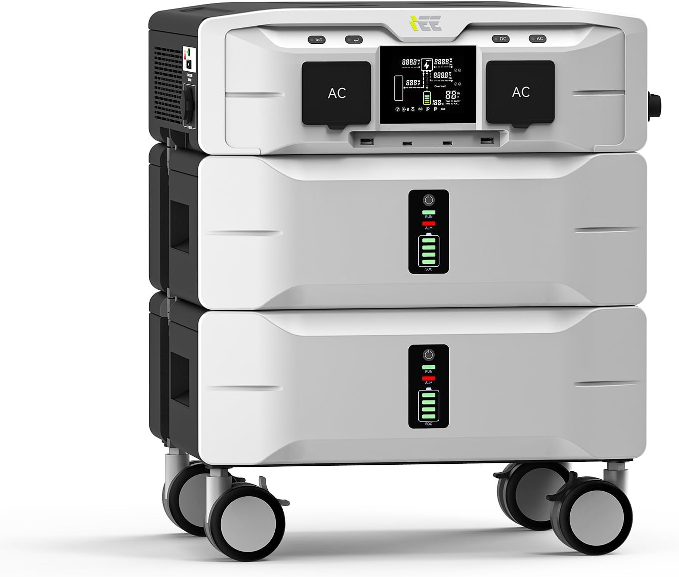 IEE 5120Wh Portable Power Station SP5000 with 500W Solar Panel, 120/240V 5000W(Peak 9000W) AC Output Solar Generator, Expandable Capacity, LFP Battery Generator for Home Use, Power Outages, RVs