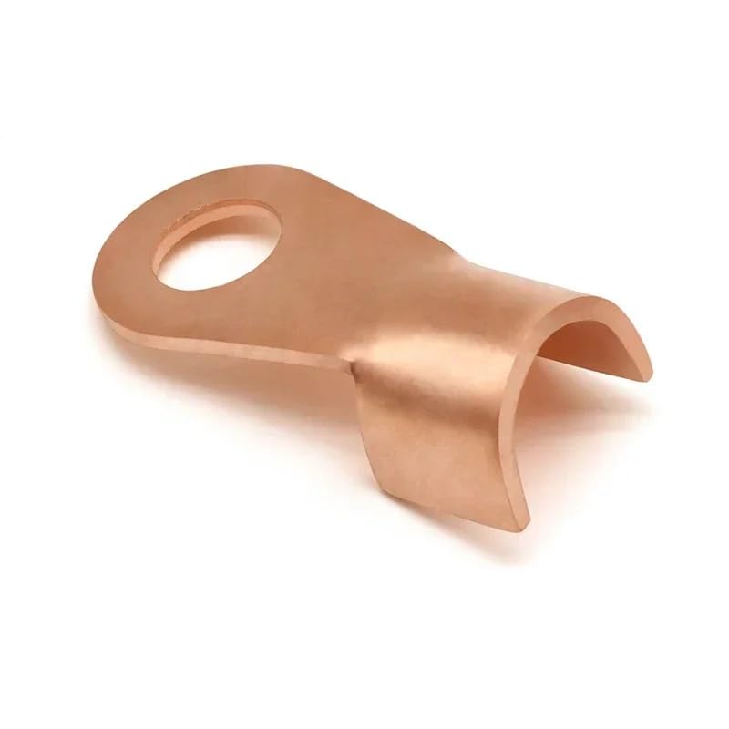 Wire Terminal OT Type 3A 5A 10A 20A 30A 40A 50A 60A 80A Red Copper Bare Nose Lugs Crimp Open Mouth Cable Connector Splice(80A,300 Pieces)