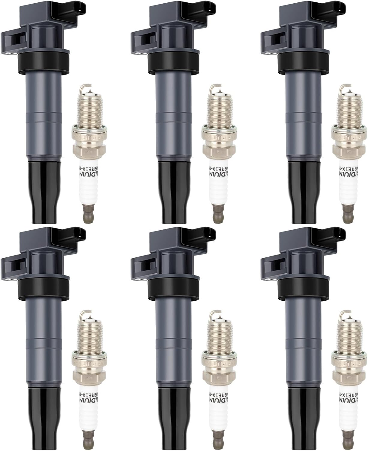 ECCPP UF546 6 ignition coils with 6 iridium Spark Plugs for Hyundai for Kia Azera Entourage for Genesis Coup Santa Fe Sonata Veracruz A for MANti Sedona 2006-2015 3.3L 3.8L 3.5L V6 C1544 5C1587