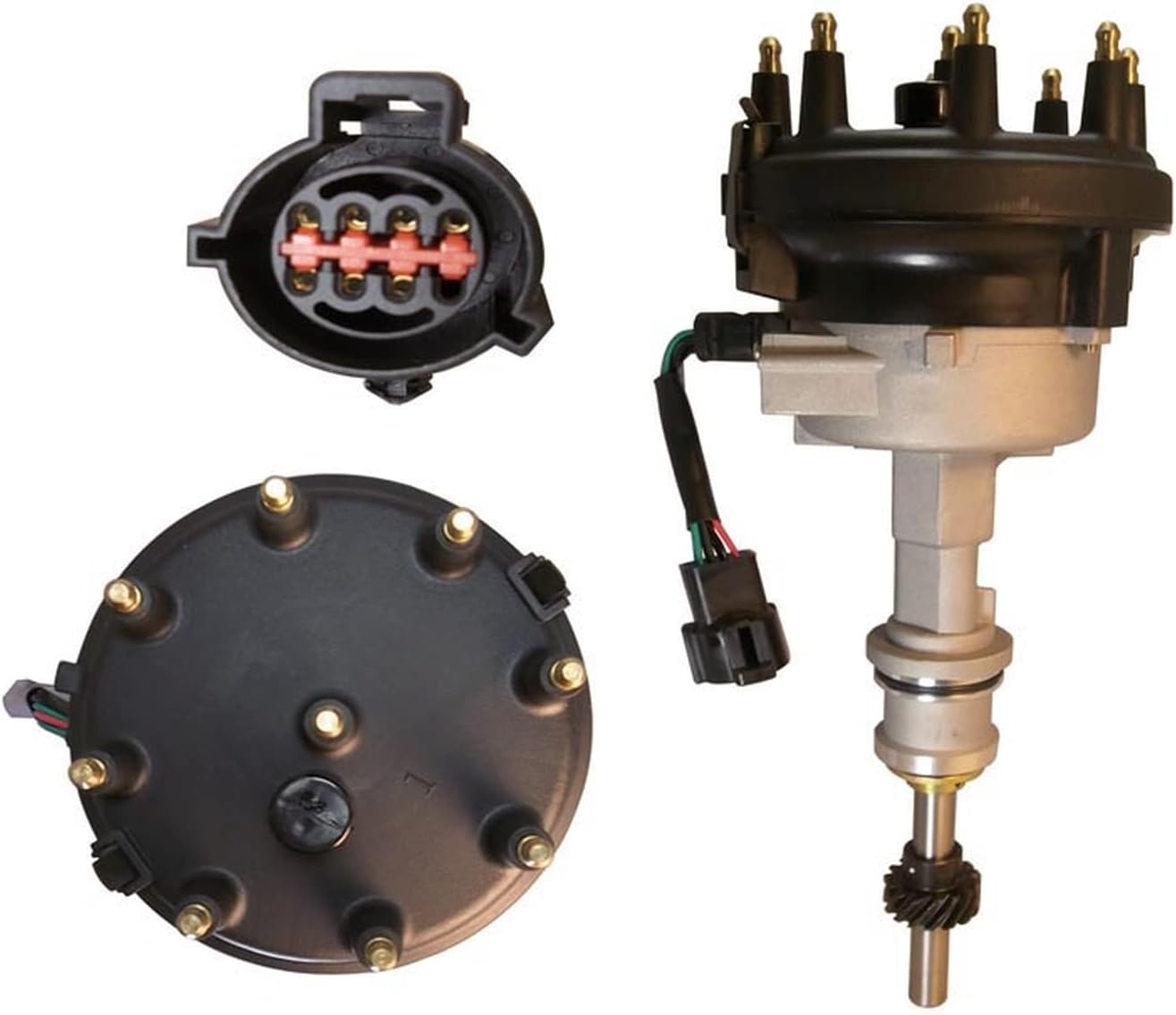 OEG Parts New Distributor Compatible With Ford F-150 F150 F250 F250 F-350 F350 E-150 E250 E350 5.8 351 V8 1990-1997, Replaces E9TE-12127-CA, F1TZ-12127-C