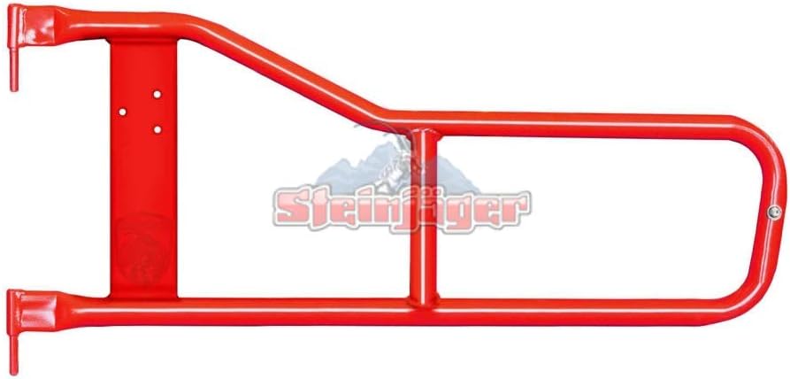 Steinjager Front Trail Tube Door Set for 1997-2006 Jeep Wrangler TJ, With Steinj盲ger logo, Made in the USA J0040997(Red Baron)